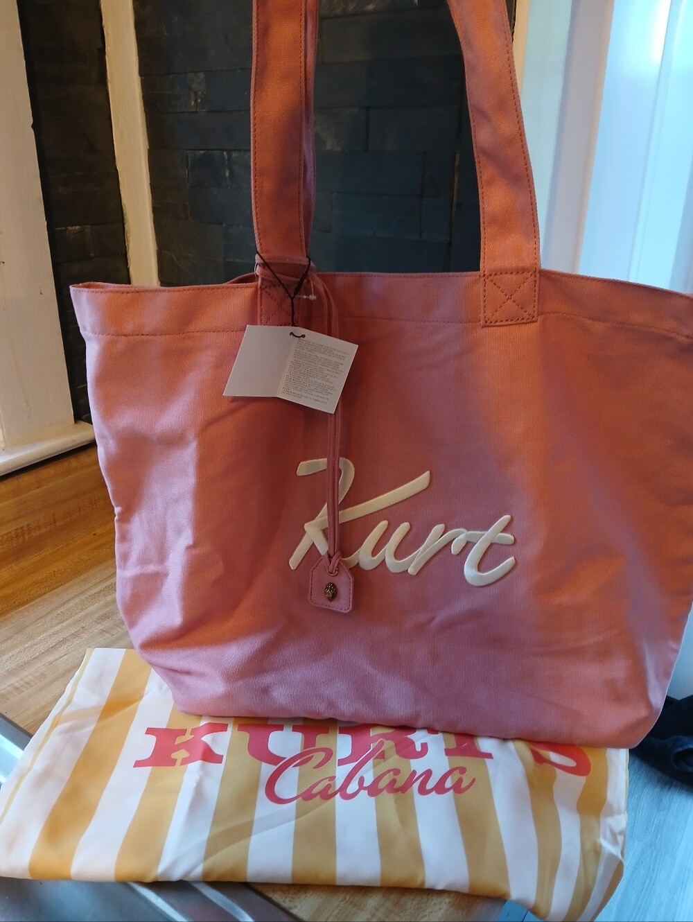 Kurt Geiger NWT "Kurts Cabana" Large Pink Tote W/Special Dustbag